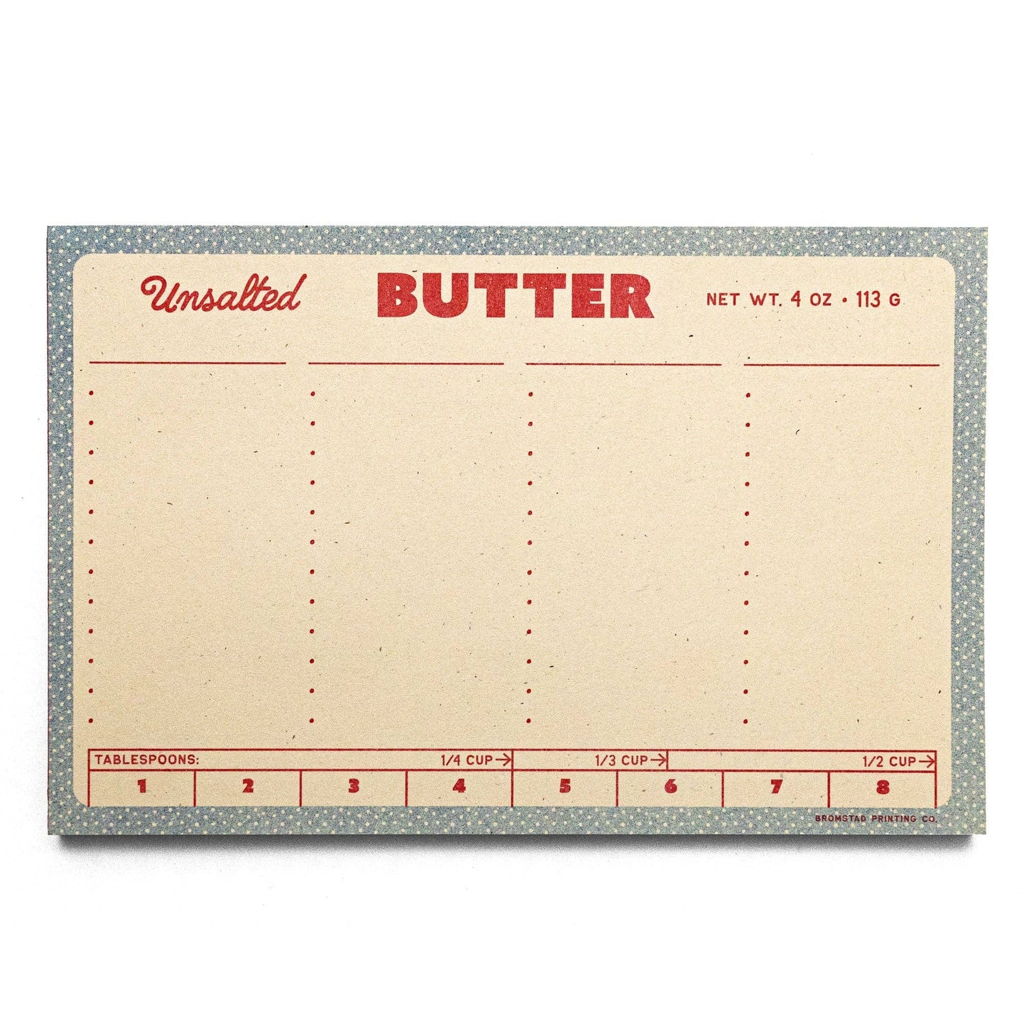 Bromstad Printing Co. - Butter - Risograph Notepad