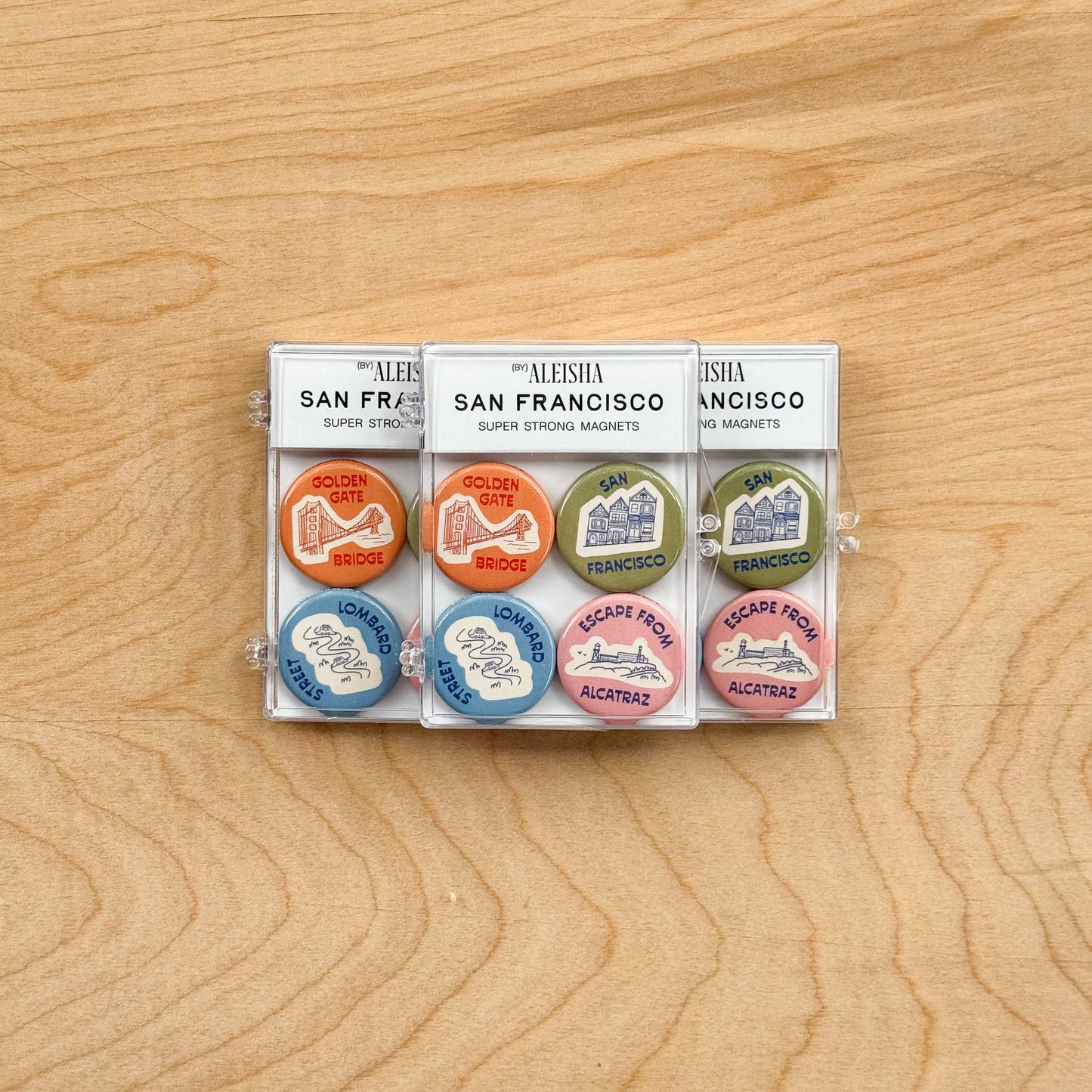 By Aleisha - San Francisco Icons Magnet Set