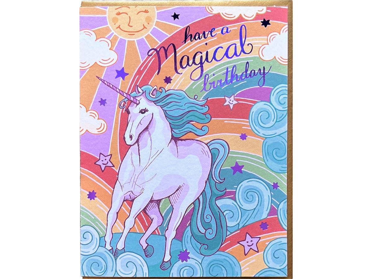 Noteworthy Paper & Press - Unicorn Birthday Card