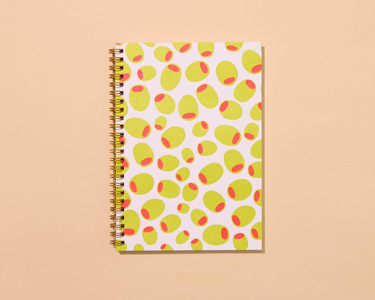 And Here We Are - Olives Letterpress Spiral Notebook - Made in USA