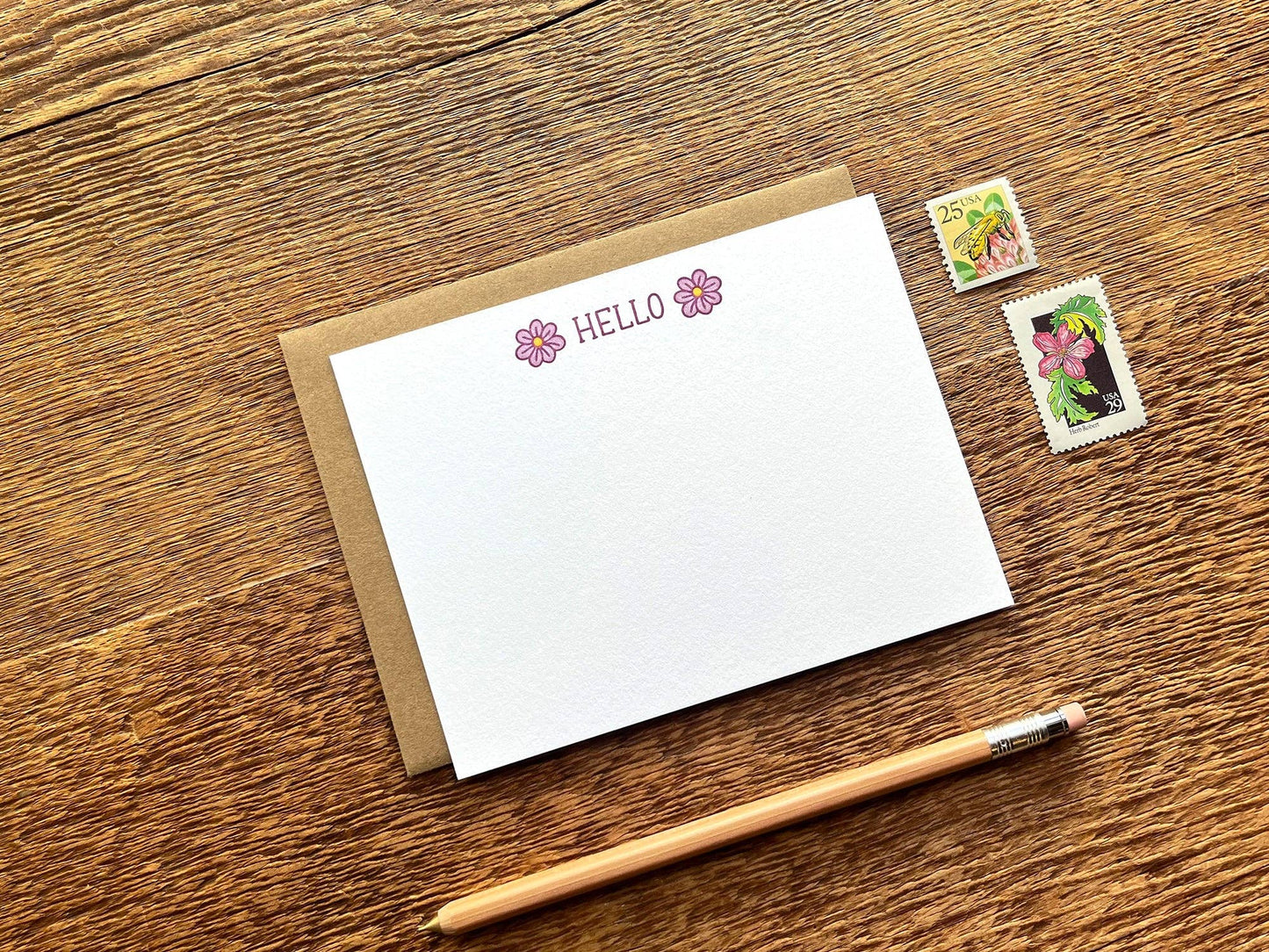 Noteworthy Paper & Press - Hello Flower Flat Notes (Boxed Set of 8)