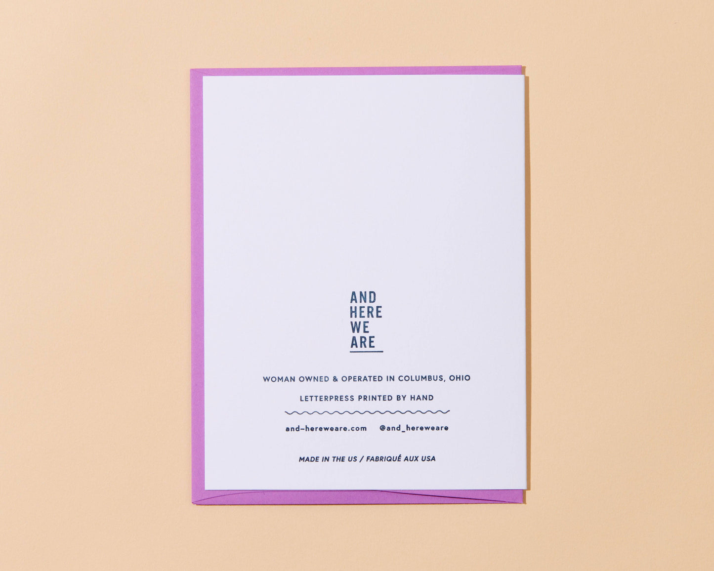 And Here We Are - Letterpress New Baby Card—Baby on Board (Skater, Cheeky)