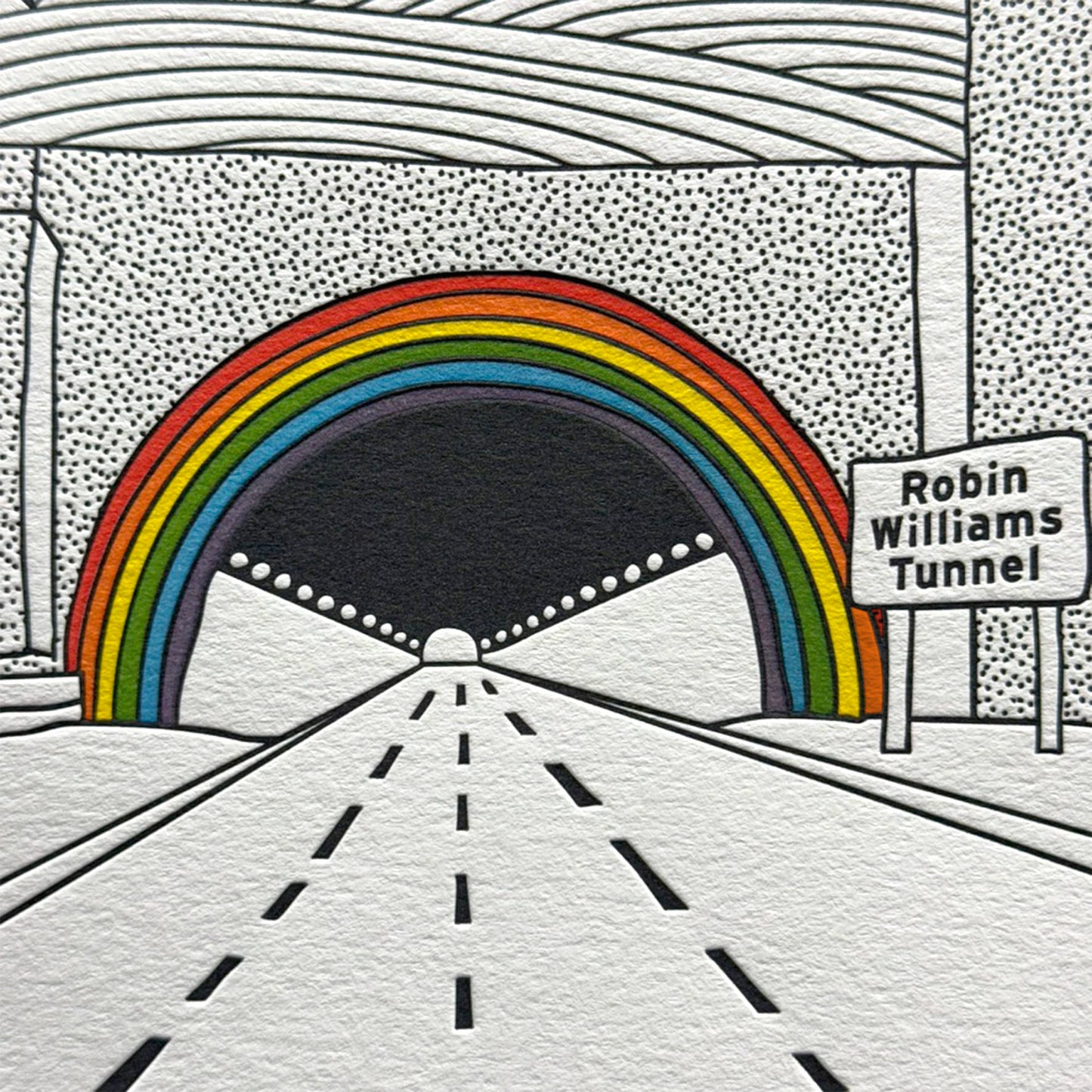 Sweet Bippy Press - Robin Williams Tunnel Greeting Card