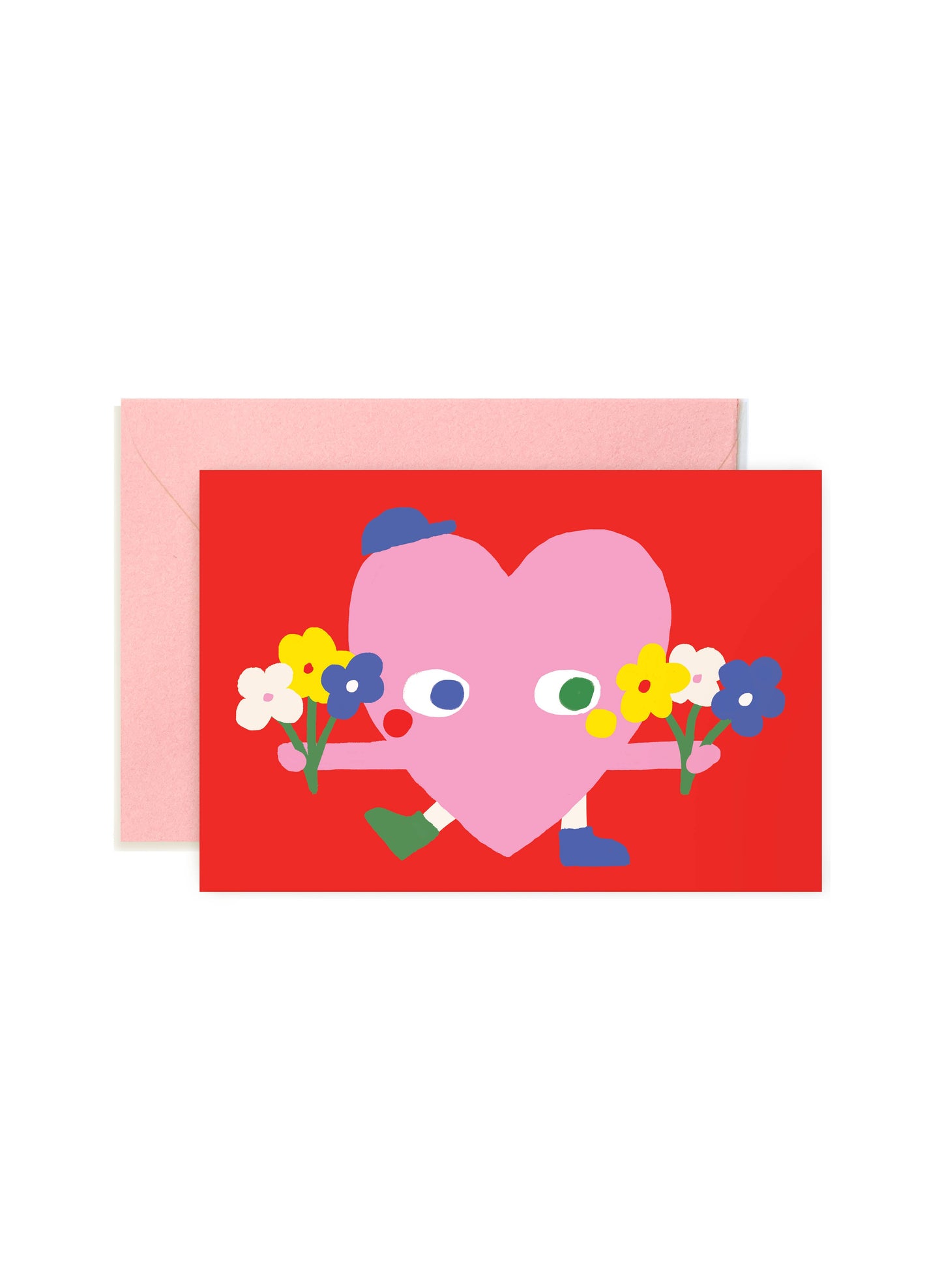 Karen Schipper - Heart Holding Flowers - Valentine Mini Note