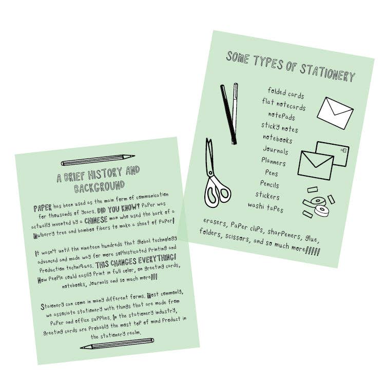 The Paper + Craft Pantry - A Tiny Guide to Stationery Zine