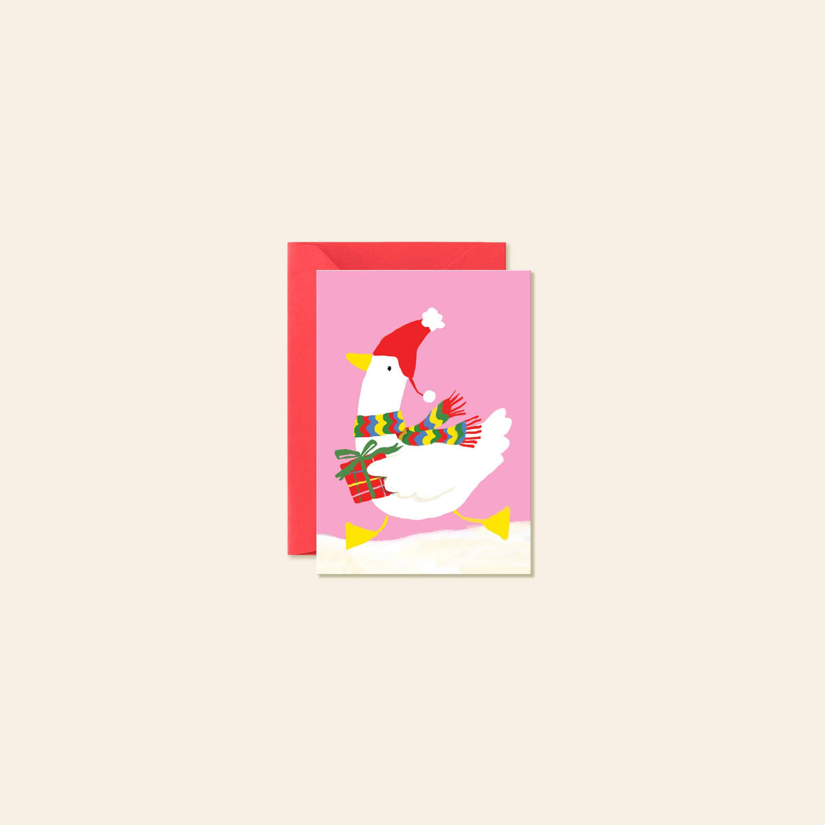 Karen Schipper - Winter Duck – Holiday Mini Note Card