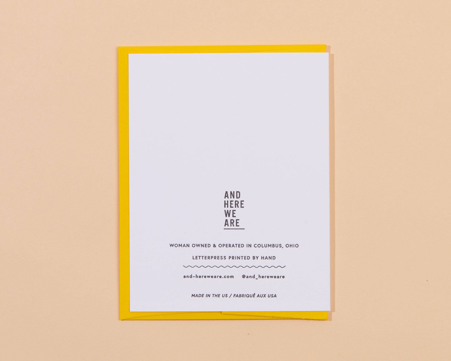 And Here We Are - Smile If It's Your Birthday Letterpress Greeting Card- Made in USA