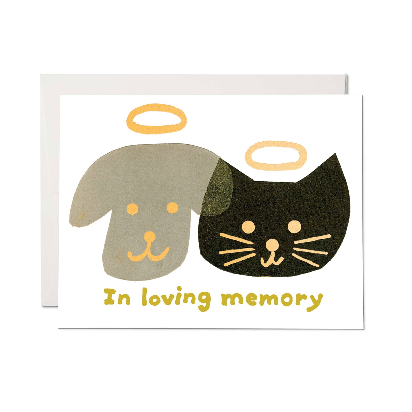 Red Cap Cards - Halo Pets greeting card: Single
