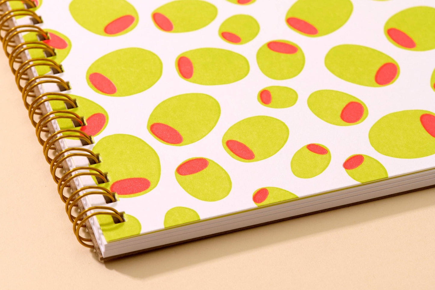 And Here We Are - Olives Letterpress Spiral Notebook - Made in USA