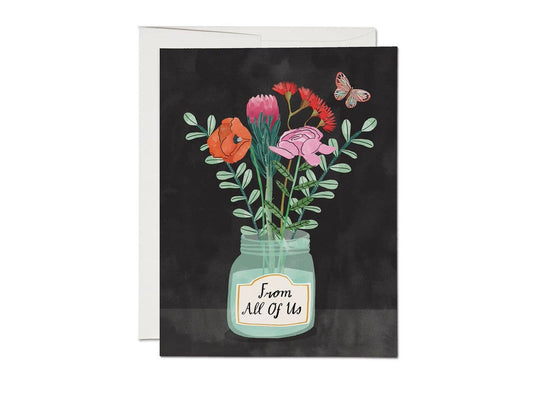 Red Cap Cards - Flowers from Us everyday greeting card