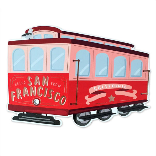 The Social Type - San Francisco Die Cut Greeting Card