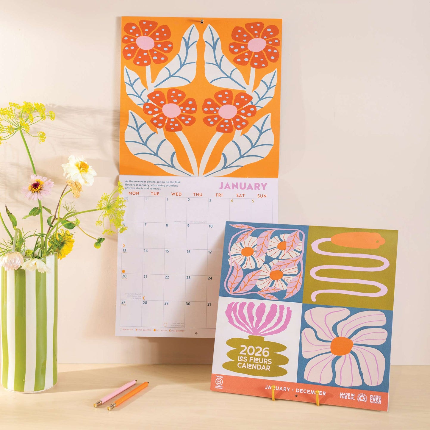 Good Tuesday (Once Upon a Tuesday) - 2026 Wall Calendar | Les Fleurs | Floral Art Planner