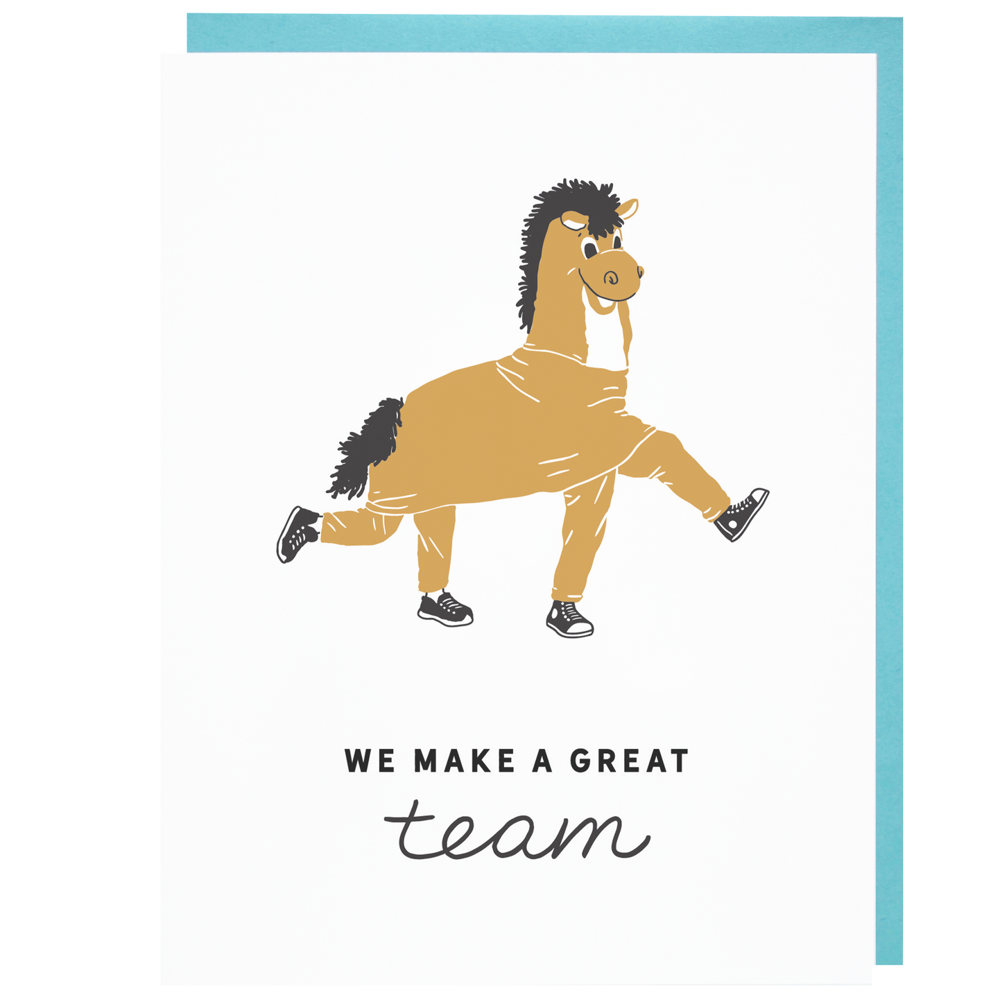 Smudge Ink - Two-Person Horse Costume Greeting Card