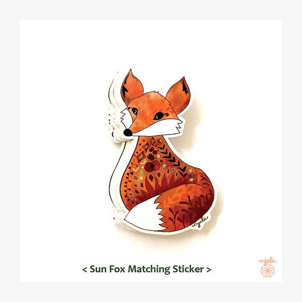 Cynla - Sun Fox Birthday Card