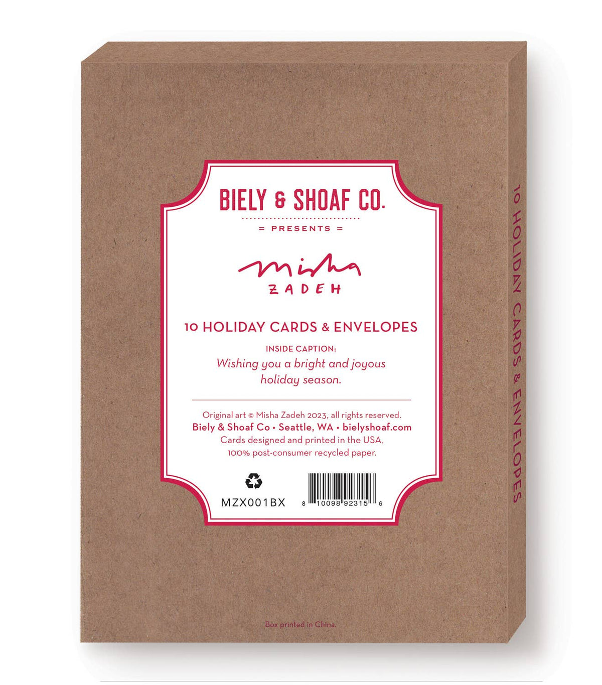 Biely & Shoaf - Red Berries Boxed Holiday Cards - Set of 10