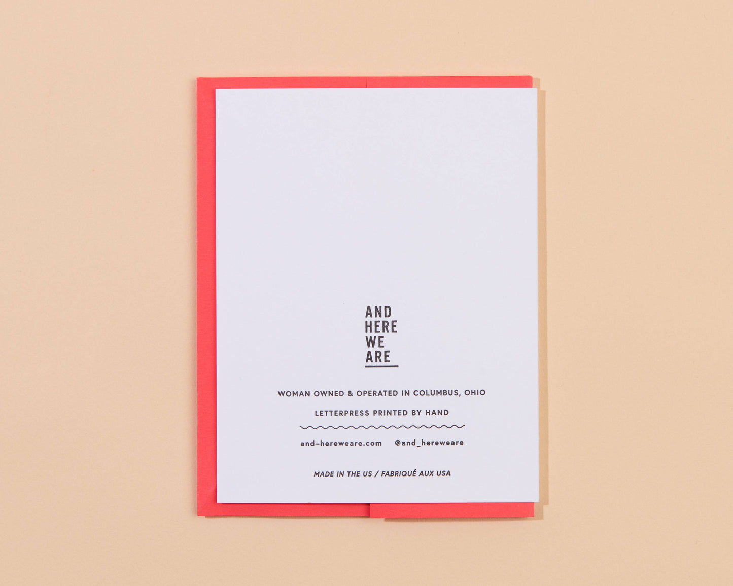And Here We Are - Yee Haw Western Birthday Letterpress Greeting Card Spring Easter- Made in USA