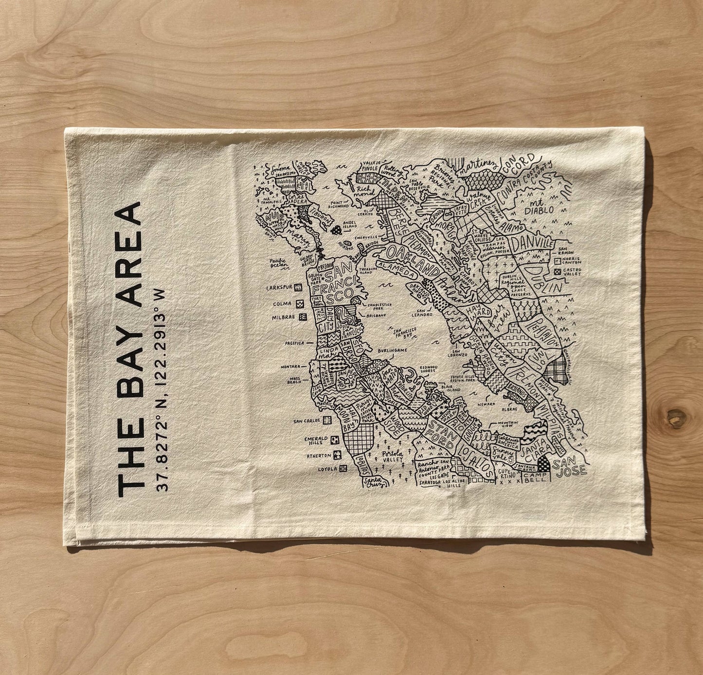 By Aleisha - Bay Area Map Tea Towel: Belly Band Only