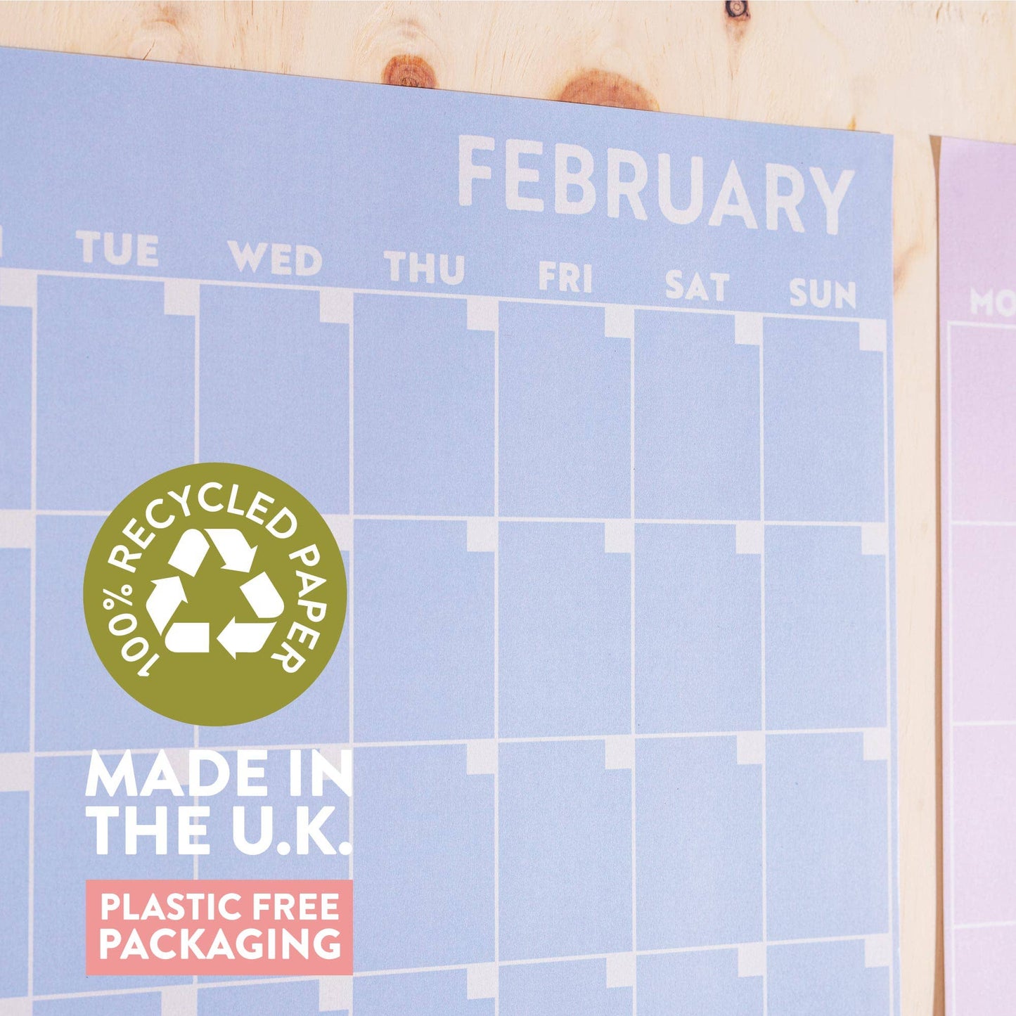 Good Tuesday (Once Upon a Tuesday) - Monthly Undated A3 Wall Planner | 12 Pages | Peachy Hues