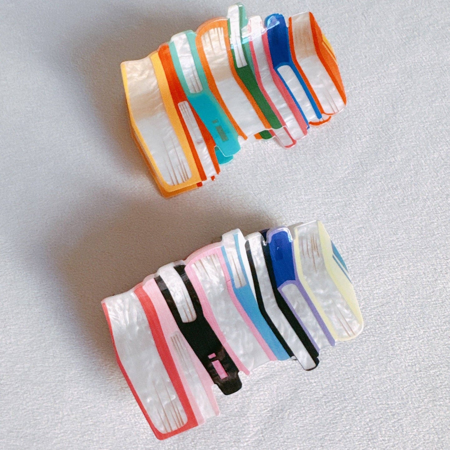 Ellison+Young - Colorful Librarian Hair Claw: Orange