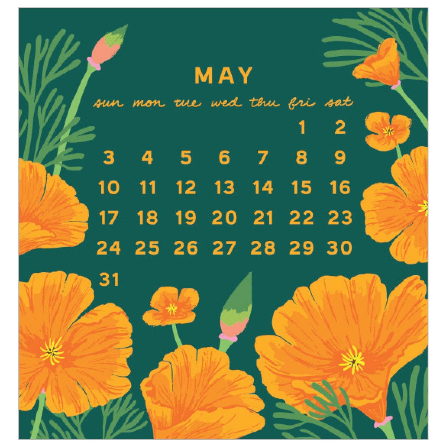 Smudge Ink - 2026 Blossom Mini Calendar