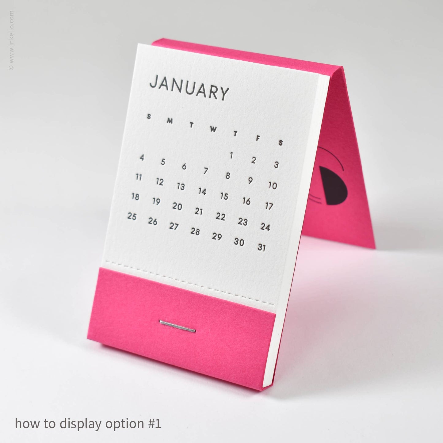 Inkello Letterpress - 2026 Matchbook Calendar™ (#107): Cyan
