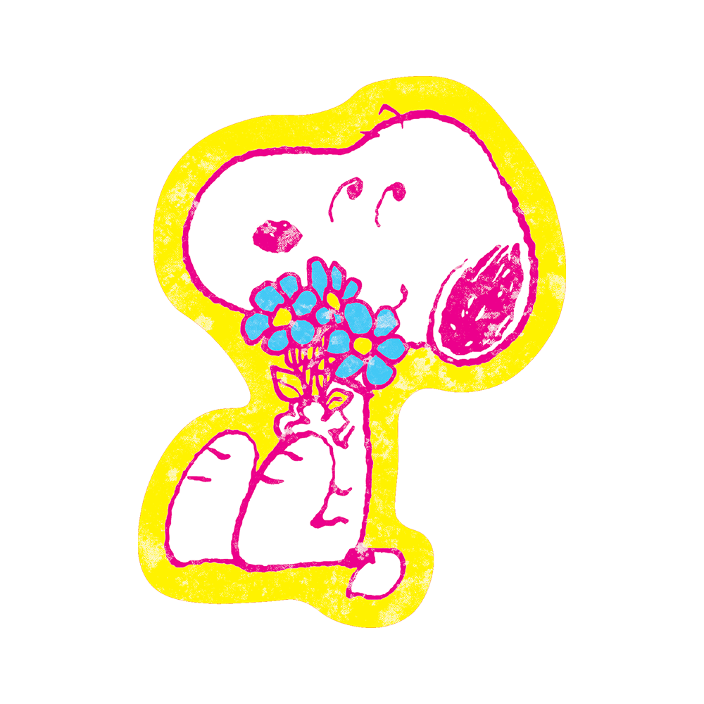 Apply Stickers - Snoopy's Bouquet - Die-Cut Sticker (Mother's Day)