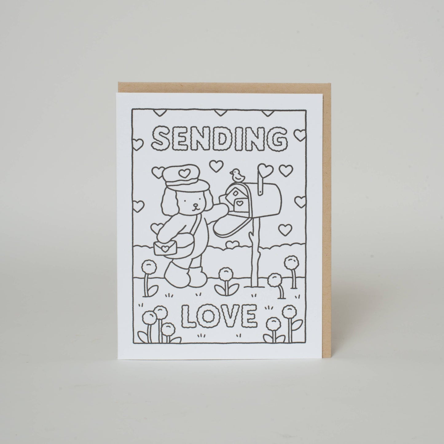 Bobbie Goods- Sending Love Puppy Coloring Greeting Card