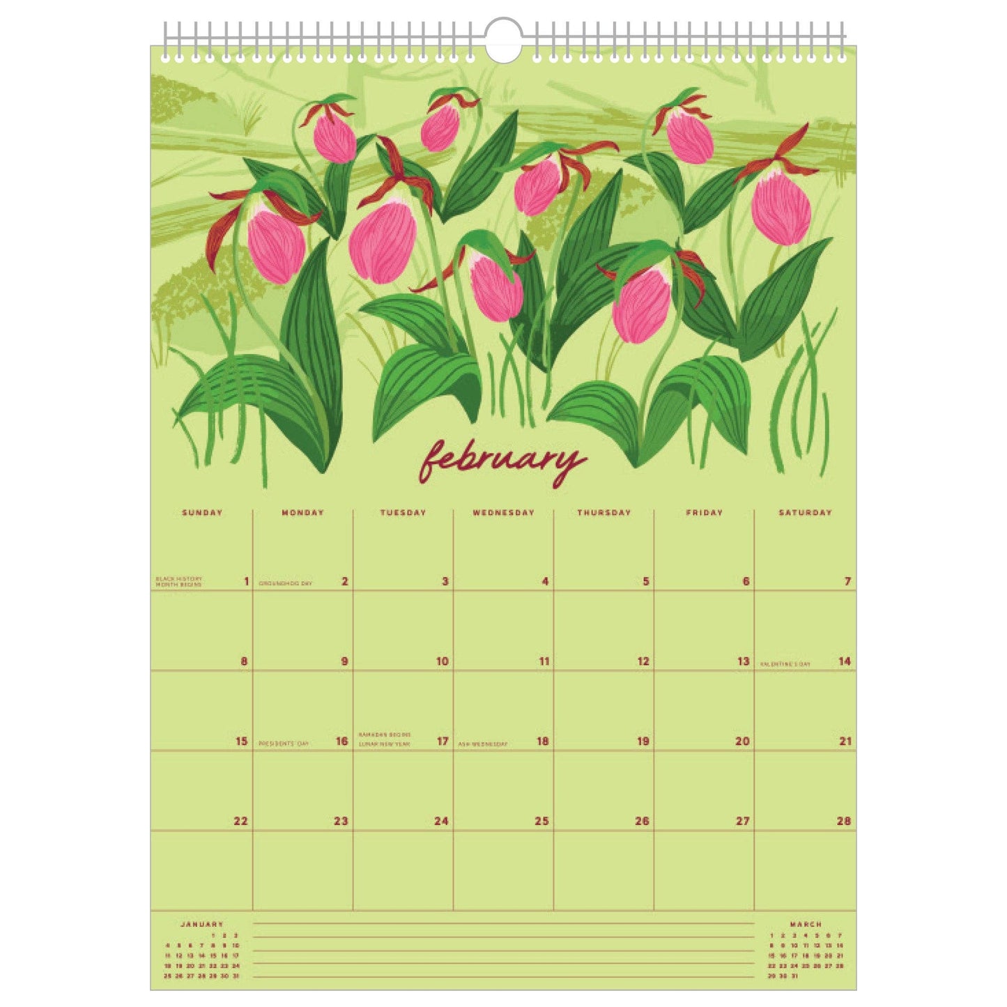 Smudge Ink - 2026 Wildflower Wall Calendar