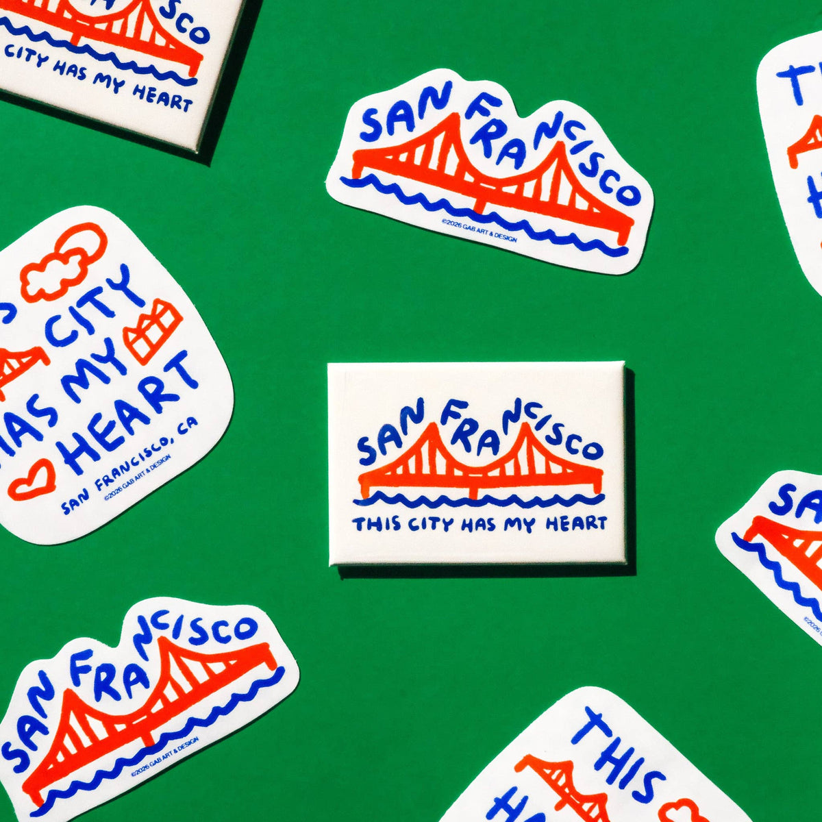 Gab Art & Design - This city has my heart / san francisco sticker
