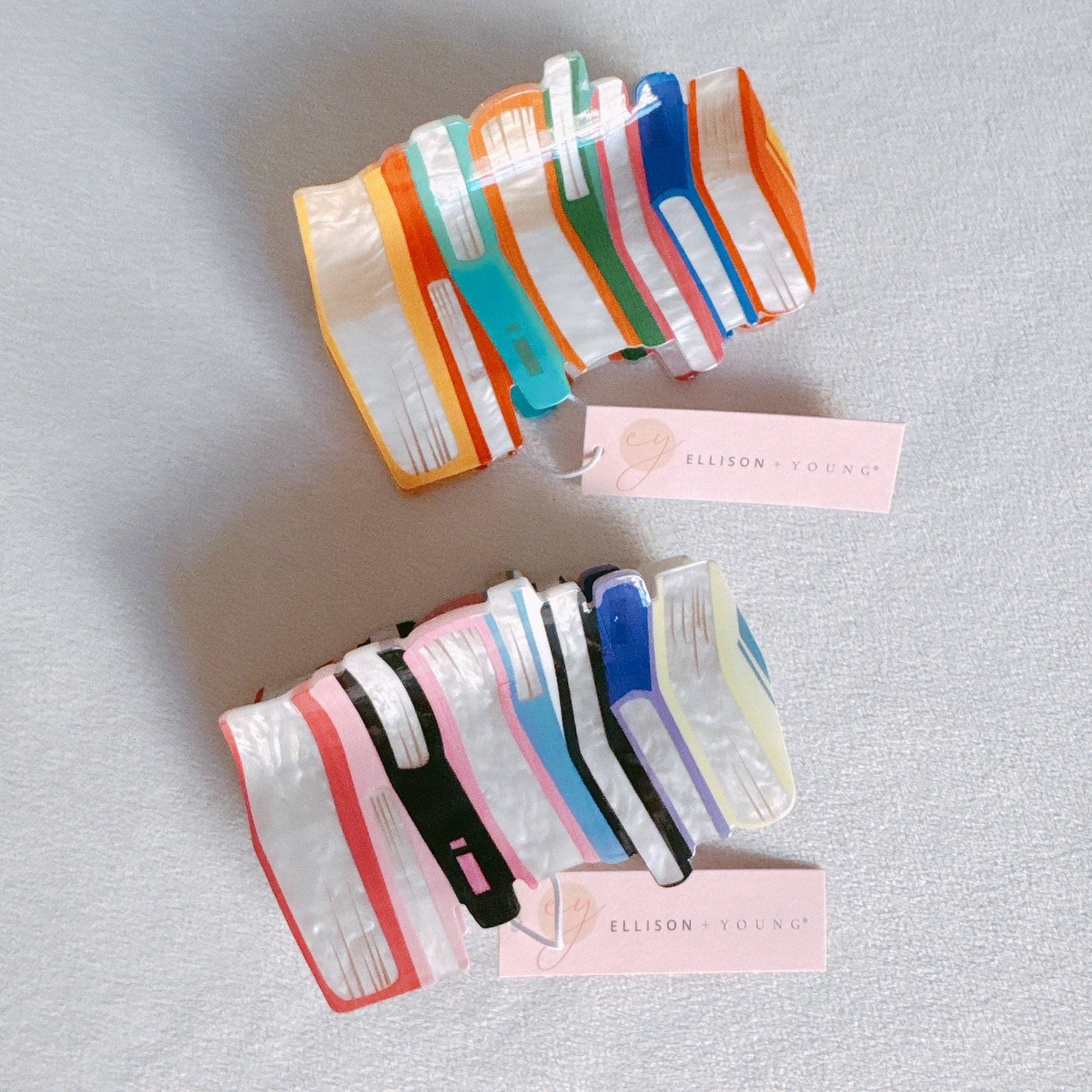 Ellison+Young - Colorful Librarian Hair Claw: Orange
