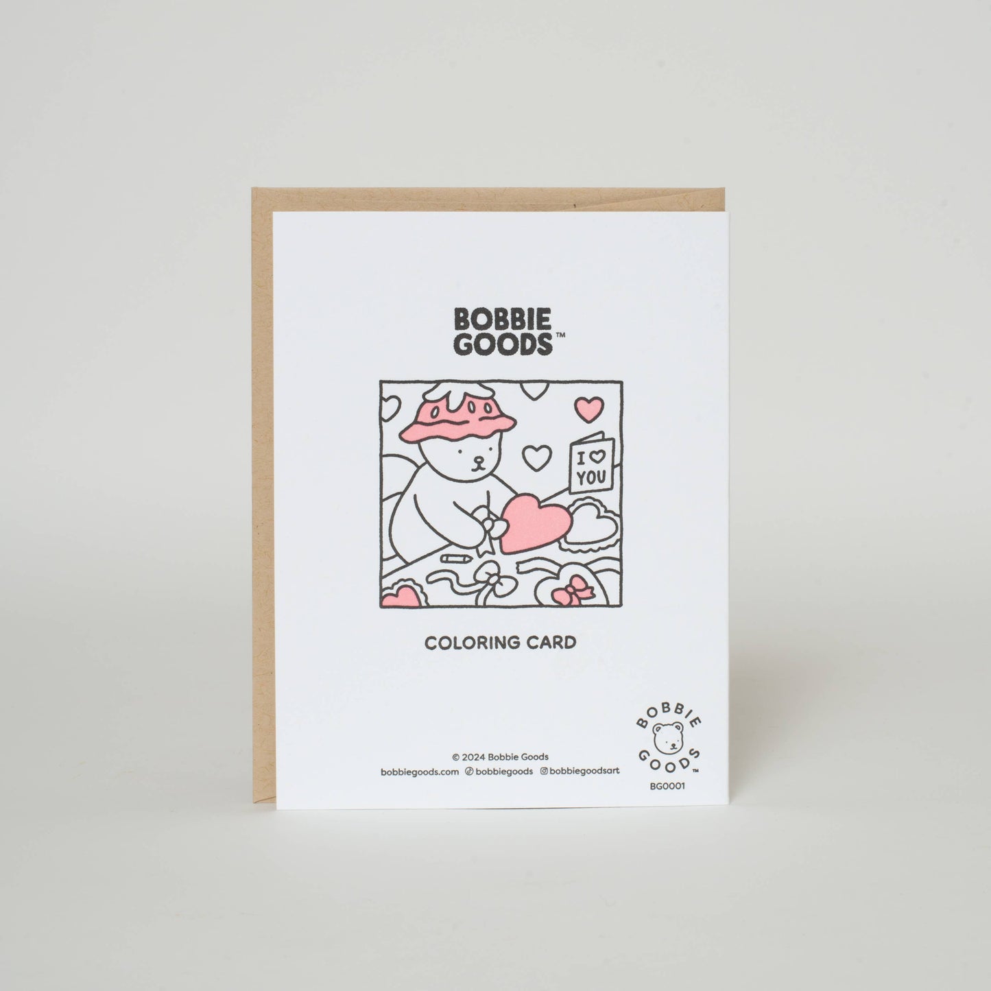 Bobbie Goods- Sending Love Puppy Coloring Greeting Card