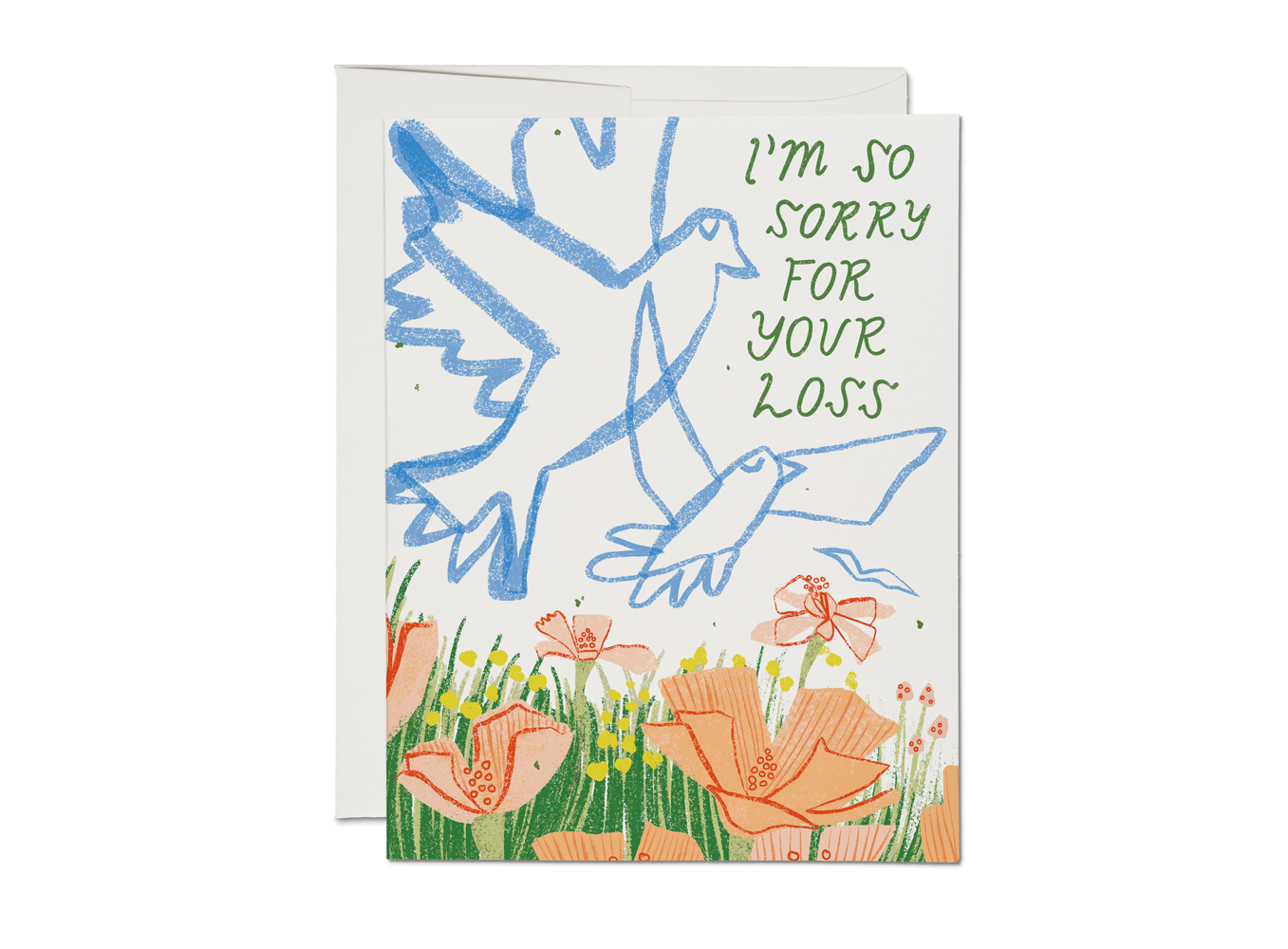 Red Cap Cards - Peaceful Meadow sympathy greeting card
