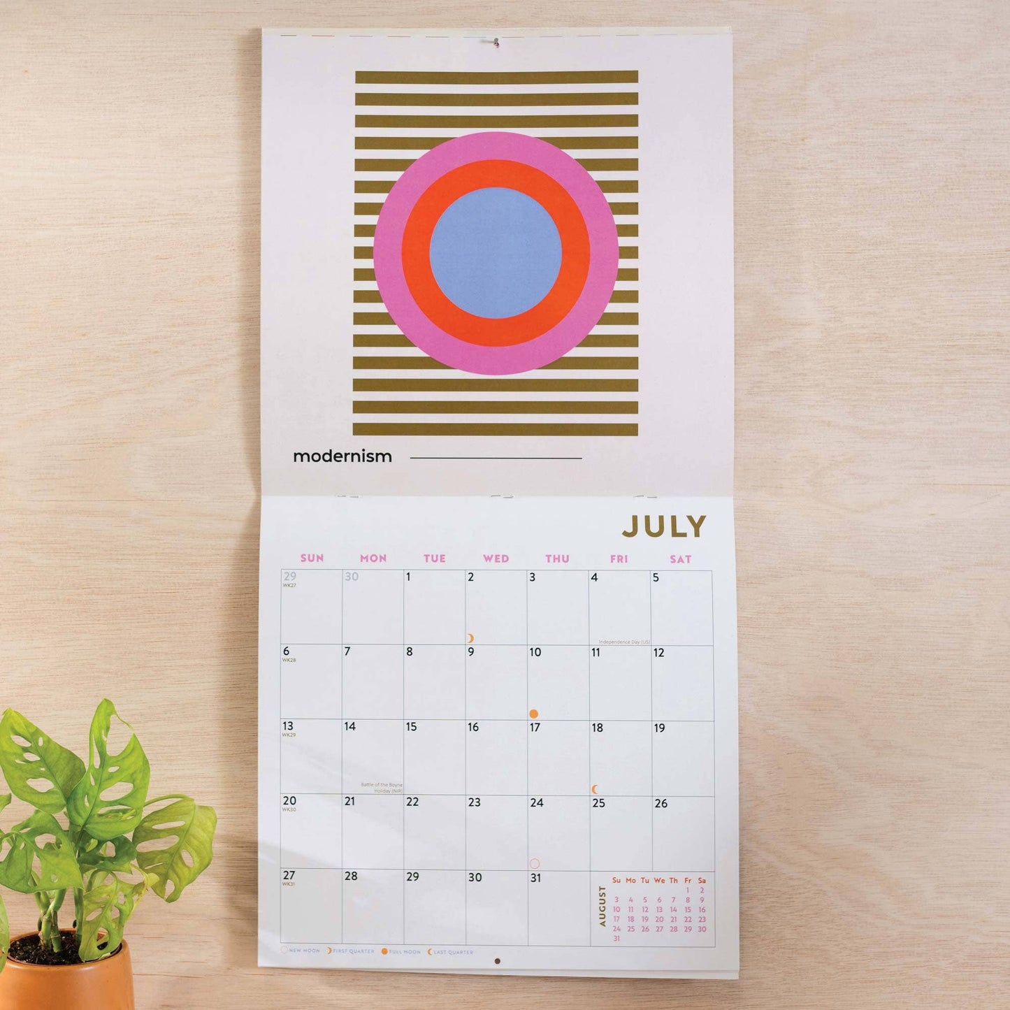 Good Tuesday (Once Upon a Tuesday) - 2026 Wall Calendar | Modernist Abstract Art | Sunday Start