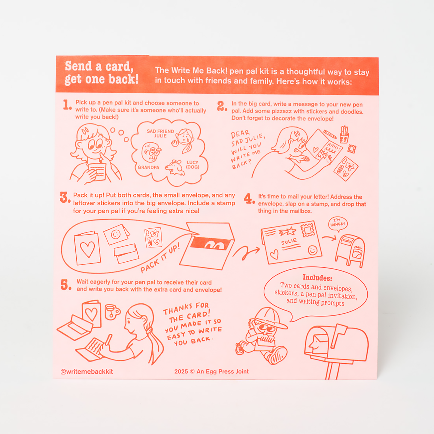 Egg Press - Positivity + Smiles Letter Writing Write Me Back Pen Pal Kit