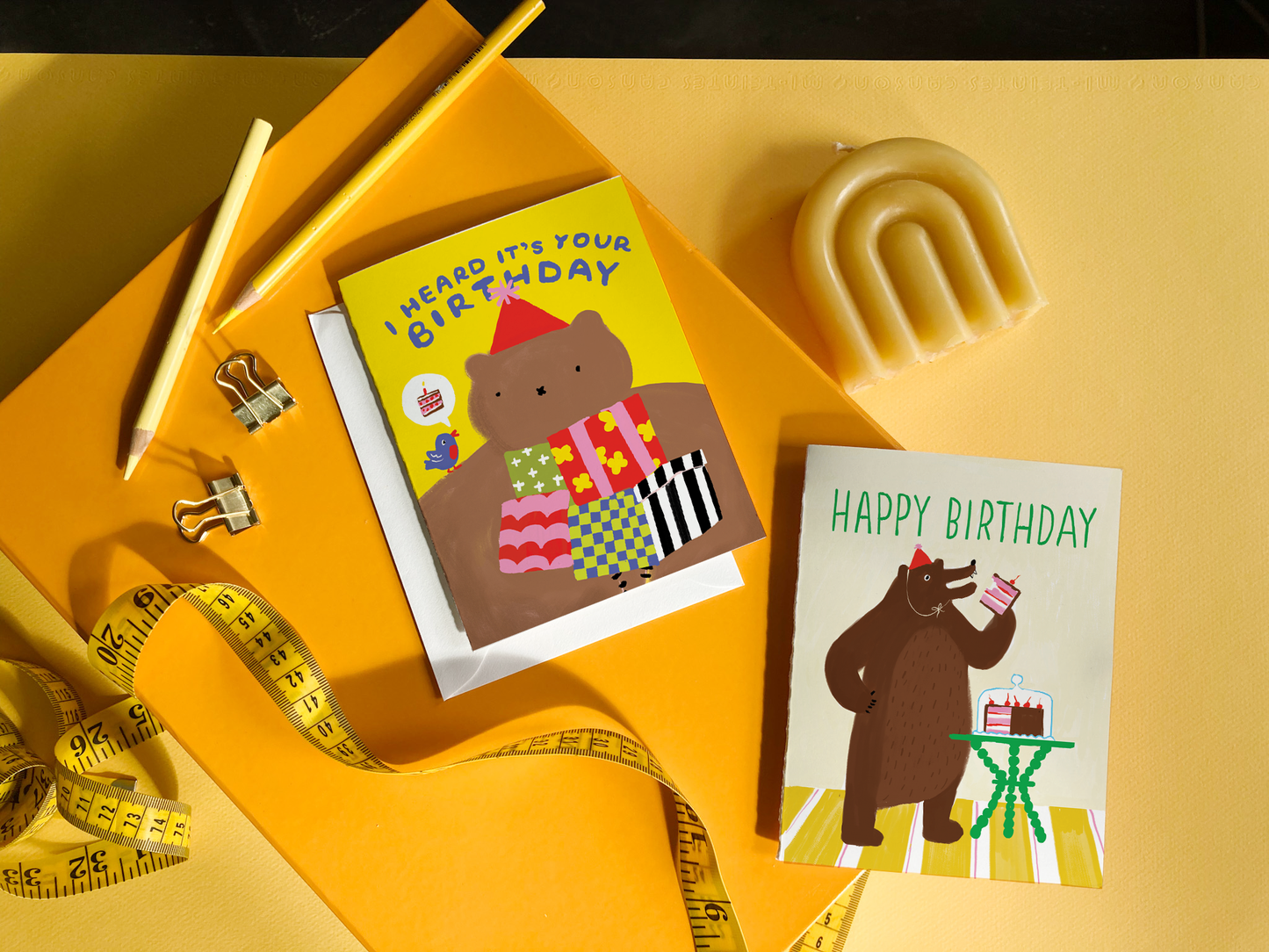 Karen Schipper - Birdie Bear Birthday – Woodland Pun Birthday Card