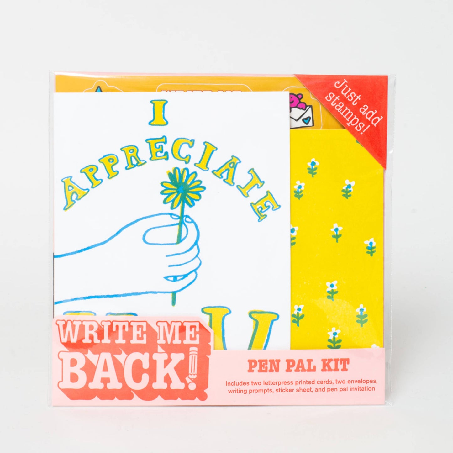 Egg Press - Appreciate + Flower Letter Writing Write Me Back Pen Pal Kit