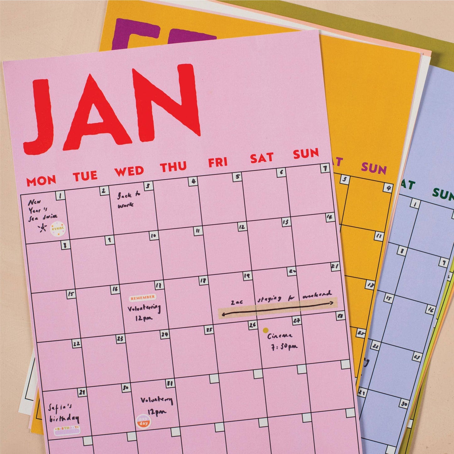 Good Tuesday (Once Upon a Tuesday) - Monthly Undated A3 Wall Planner | 12 Pages | Colourburst