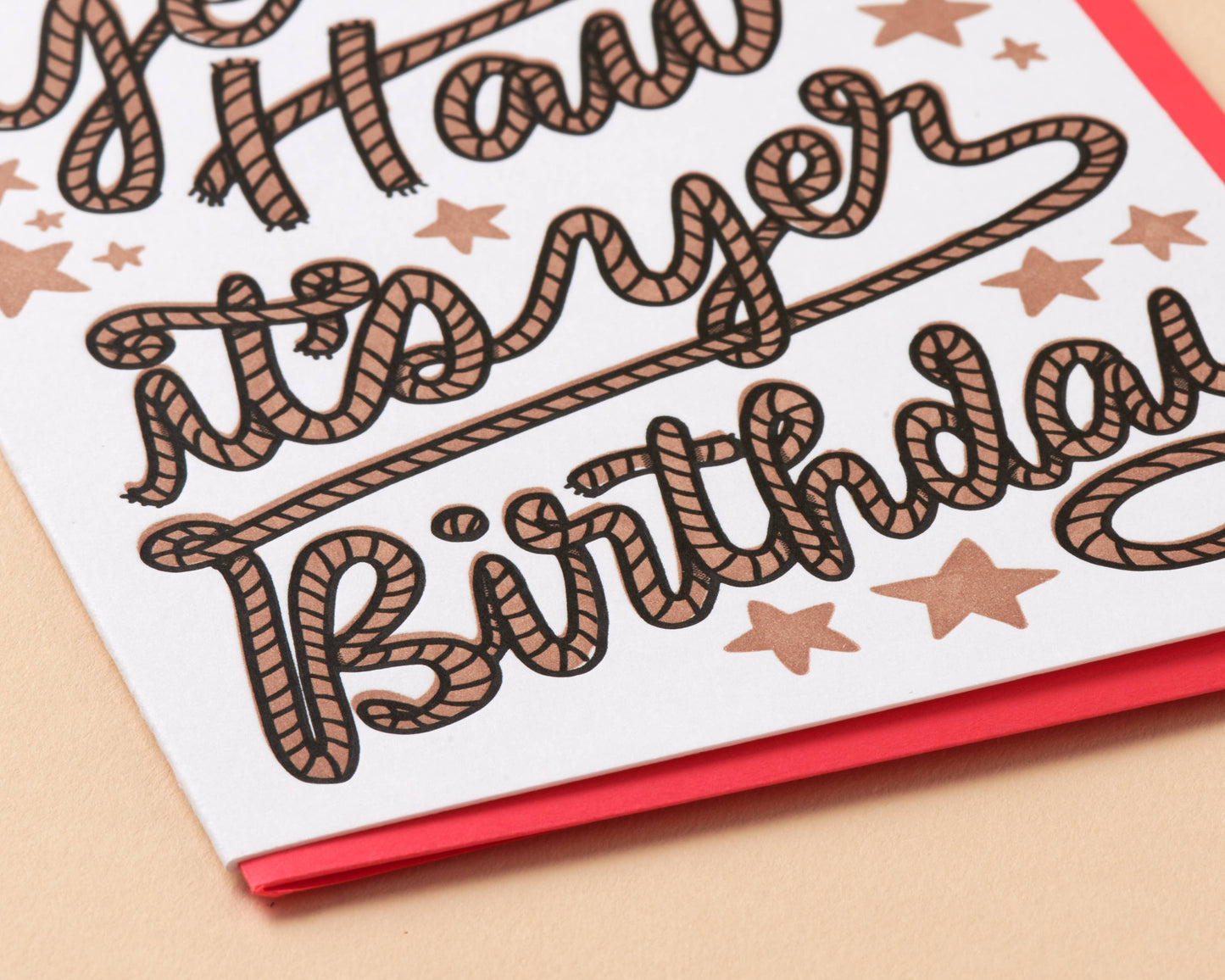 And Here We Are - Yee Haw Western Birthday Letterpress Greeting Card Spring Easter- Made in USA