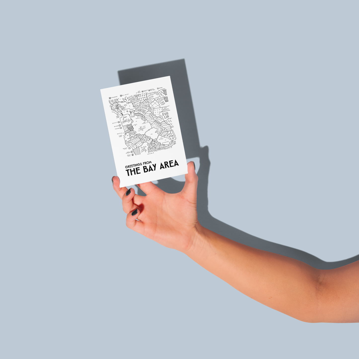 By Aleisha - Bay Area Map Greeting Card (Blank)