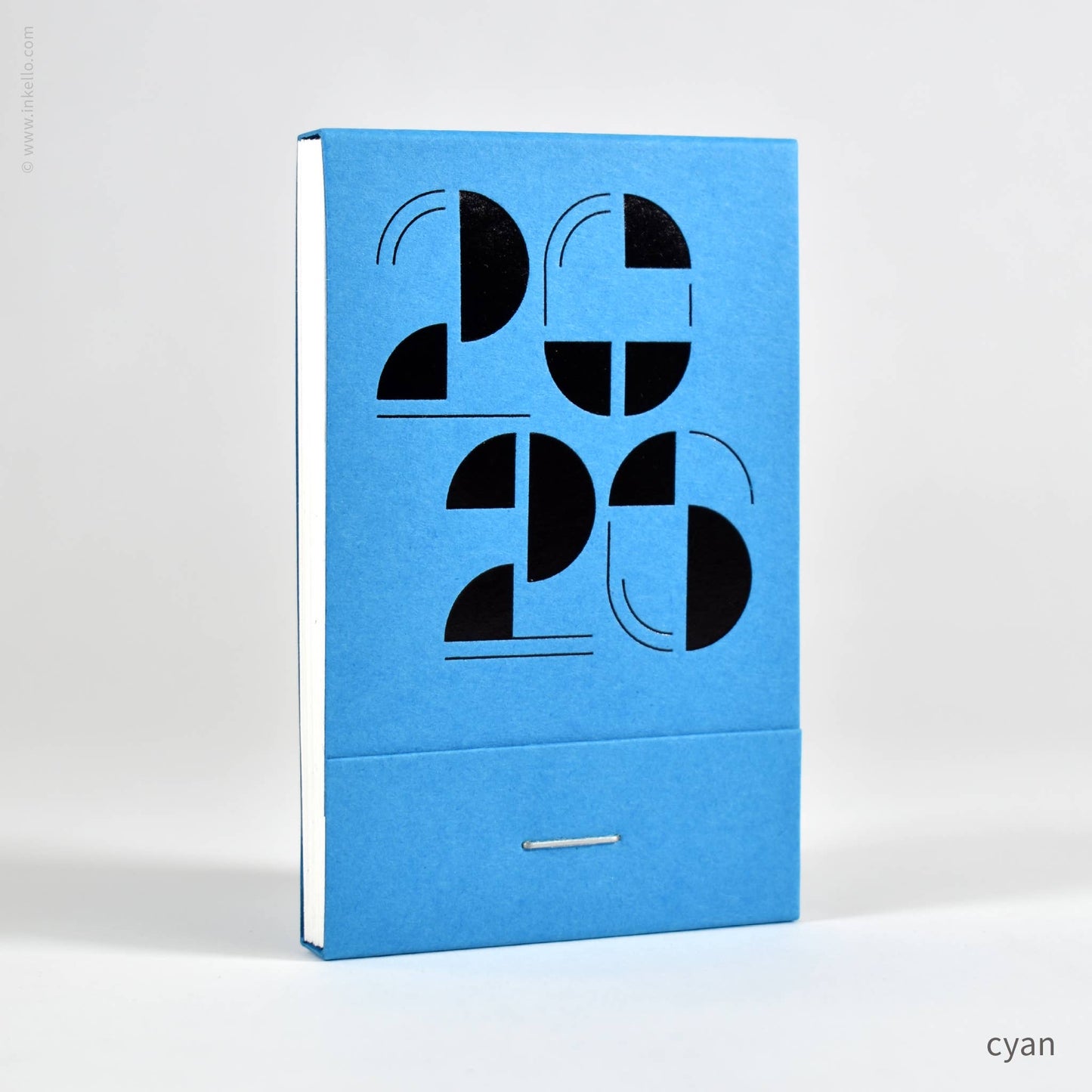 Inkello Letterpress - 2026 Matchbook Calendar™ (#107): Cyan