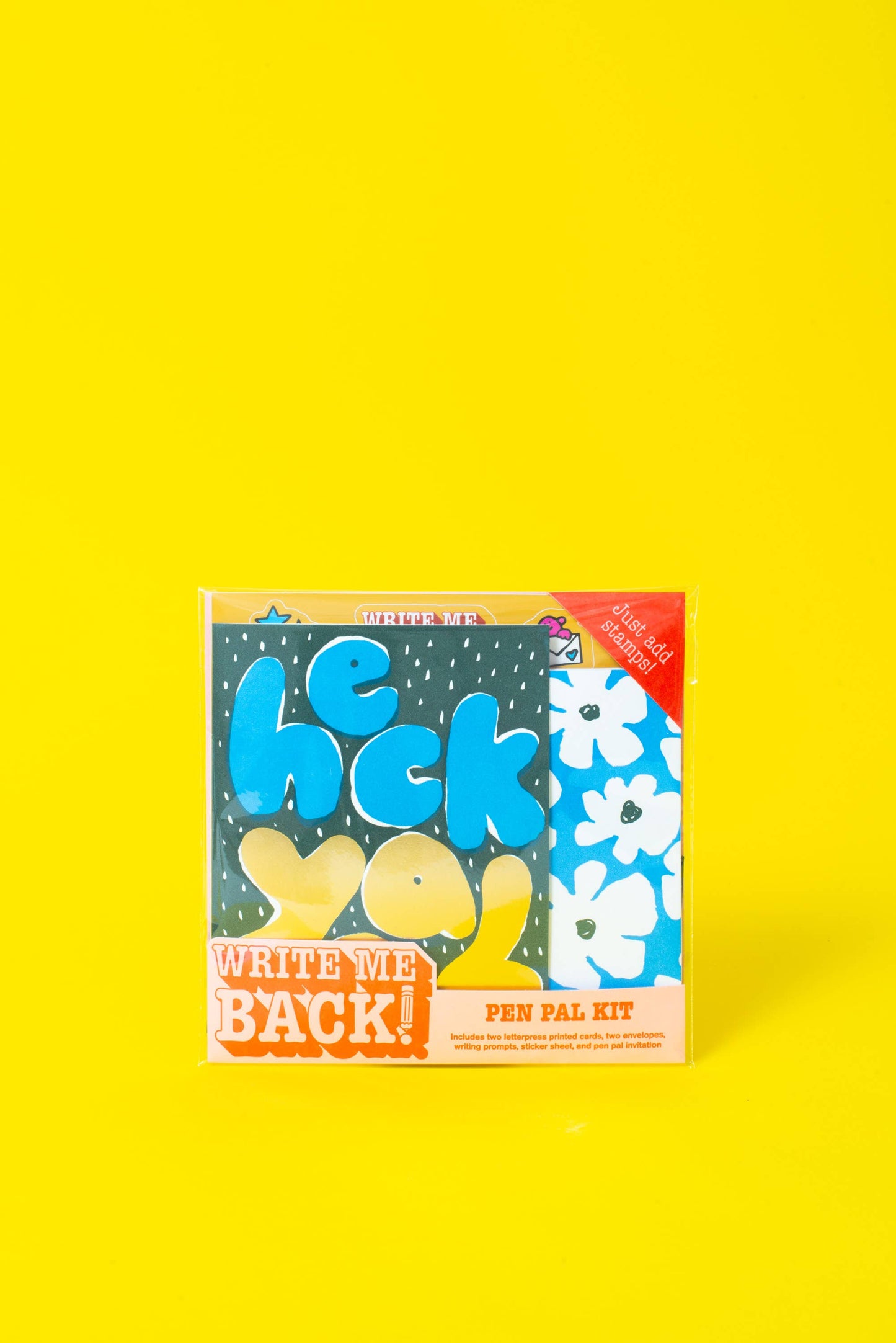 Egg Press - Heck Yeah + Flower Letter Writing Write Me Back Pen Pal Kit