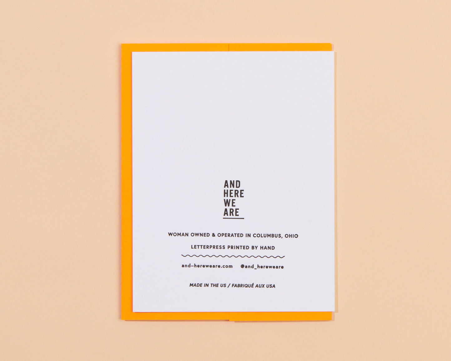 And Here We Are - Your Future is Bright Graduation Letterpress Greeting Card- Made in USA