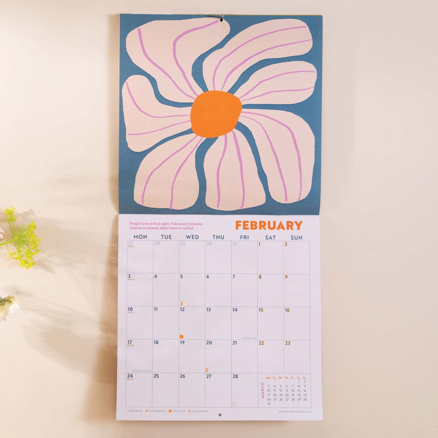 Good Tuesday (Once Upon a Tuesday) - 2026 Wall Calendar | Les Fleurs | Floral Art Planner