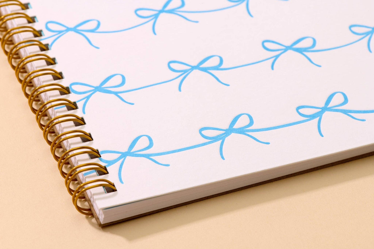 And Here We Are - Bows Letterpress Spiral Notebook - Coquette - Made in USA