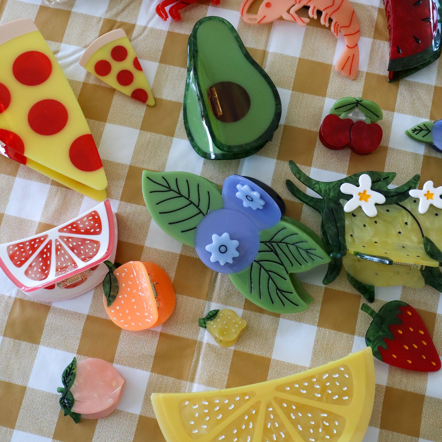 Jenny Lemons - Mini Peach Hair Claw Clip