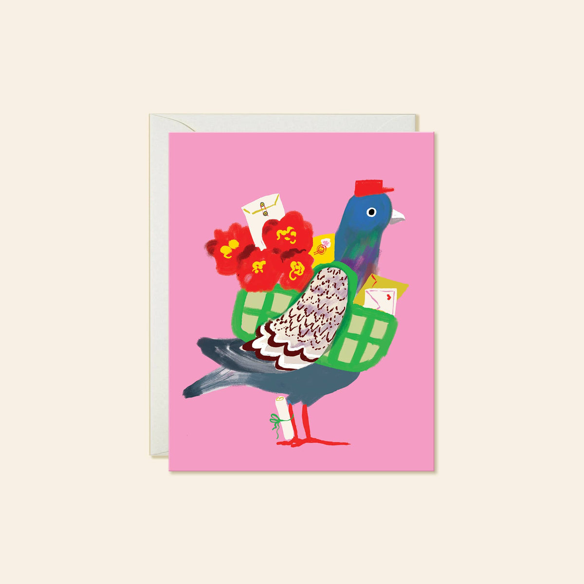 Karen Schipper - Pigeon Post – Whimsical Bird Greeting Card