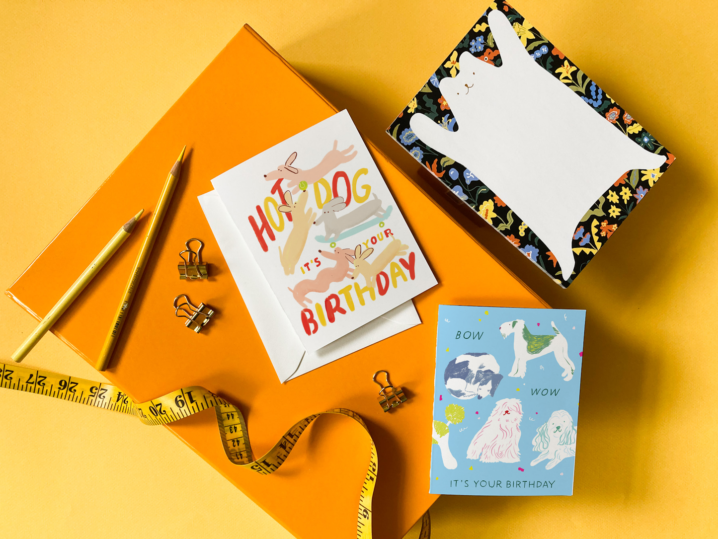 Karen Schipper - Hot Dog Birthday - Dog Pun Birthday Card