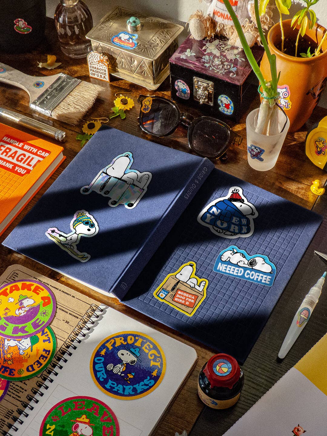 Apply Stickers - Need Coffee by Peanuts (Summer) - Die-Cut Sticker