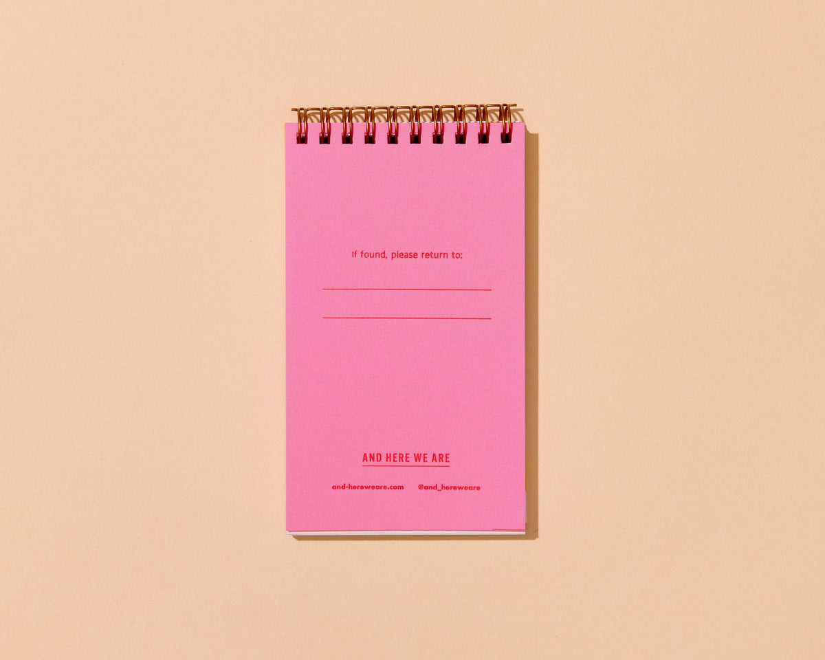 And Here We Are - Letterpress Small Spiral Notebook—Sky and Clouds (Dreamy)