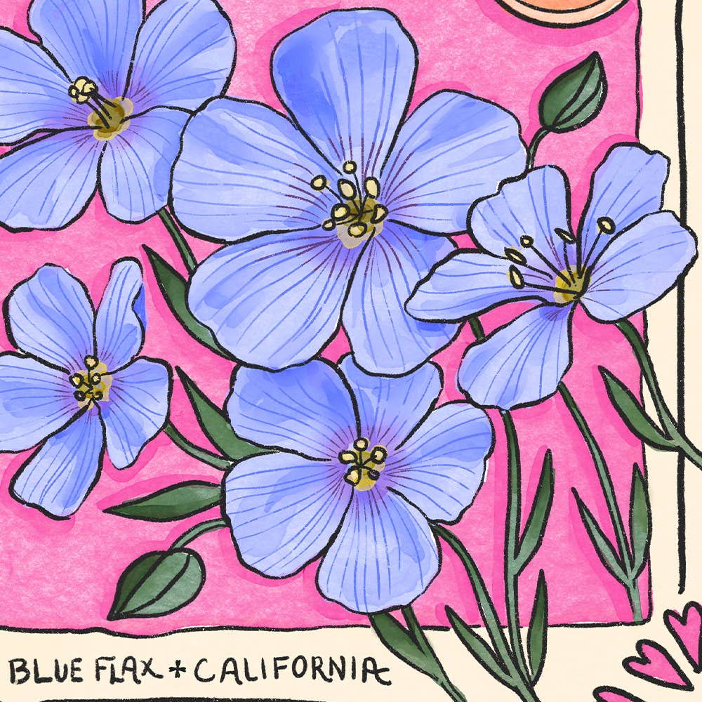 Brenna Daugherty Illustration - Love & Anniversary Card – Vintage Seed Packet Flowers